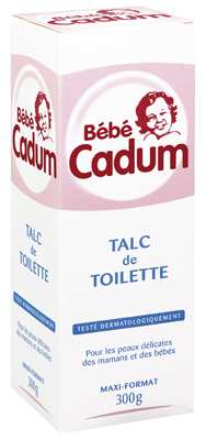 Talc de toilette pour peaux délicates Talc de toilette pour peaux délicates ,CADUM,le flacon de 300g
