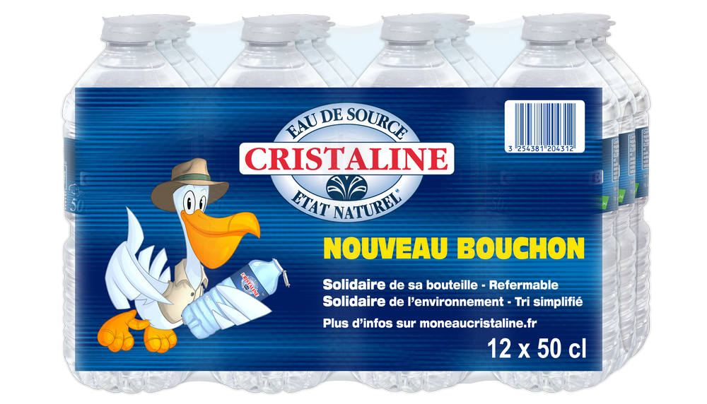 Eau de source naturelle Eau de source naturelle,CRISTALINE,12 x 50 cl