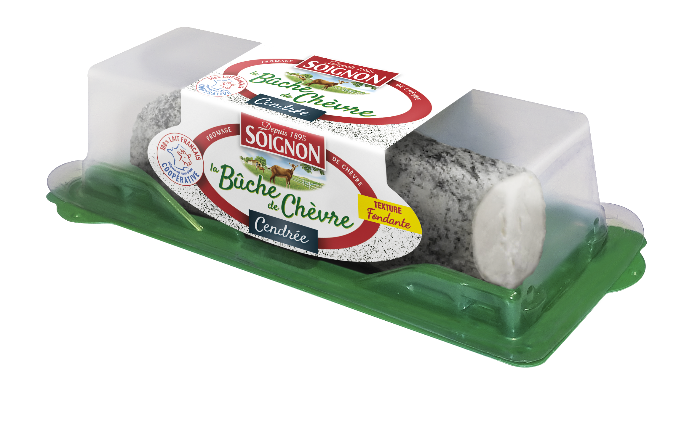 Bûchette de chèvre cendree Bûchette de chèvre cendree,SOIGNON,La barquette de 150g