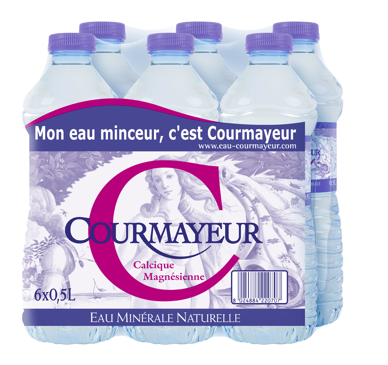 Eau minérale naturelle Eau minérale naturelle ,COURMAYEUR,6 x 0,5 L
