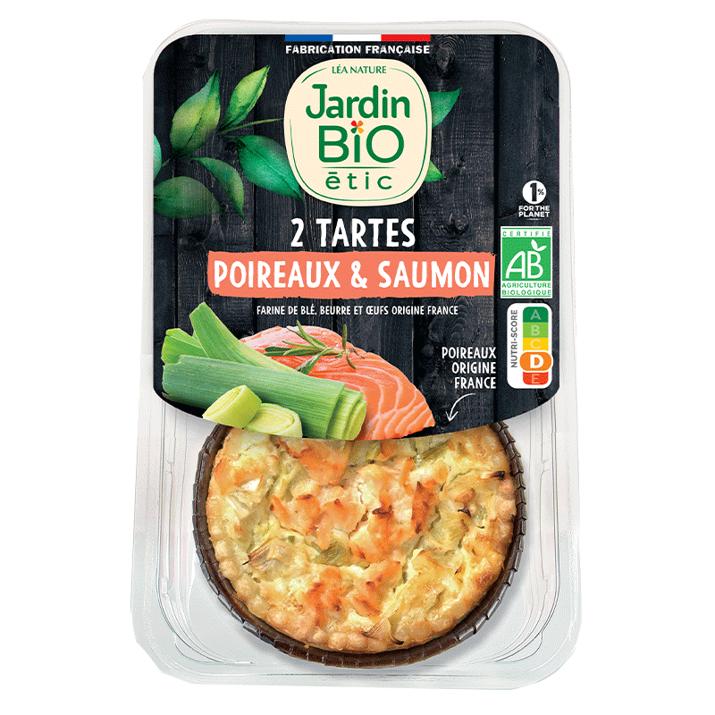 Tarte aux poireaux et au saumon JARDIN BIO Tarte aux poireaux et au saumon JARDIN BIO,JARDIN BIO,2x115g